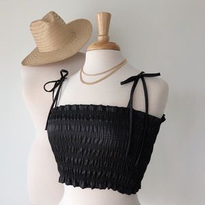 Revolt Society Black Crop Top